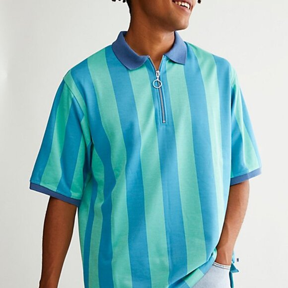 NWOT Urban Outfitters UO Baggy Zip Polo Shirt - Size XL - Picture 1 of 6